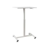 escritorio de altura regulable manual para ordenador portatil oficina moderna 65 x 48 cm soporte de acero blanco academia