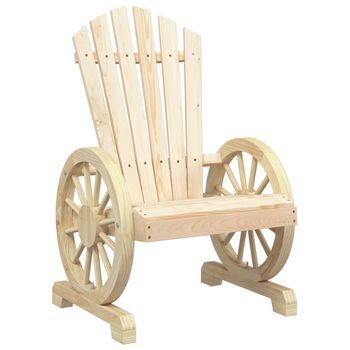 Sillón De Jardín | Silla De Jardín | Silla De Exterior Adirondack Madera Maciza De Abeto