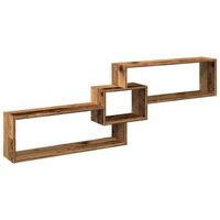 mueble pared madera ingenieria madera envejecida 158x18x53 cm vidaxl