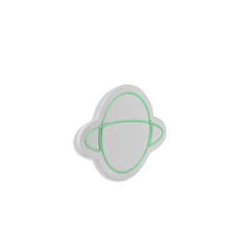Iluminación Led Decorativa De Plástico Saturn Verde 46x30x2 Cm