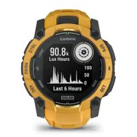 garmin instinct 3 gps bluetooth 50mm power glass amarillo talla unica resistencia agua 10atm spo2 pulsometro