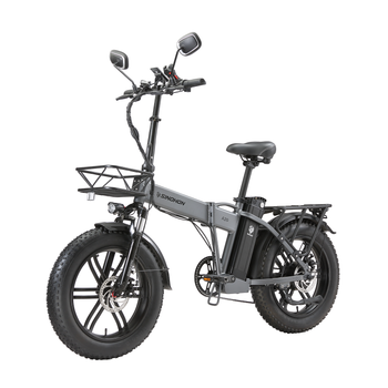 Bicicleta Eléctrica Plegable Sinohon Aw20, Frenos De Disco Hidráulicos, Neumáticos Anchos De 20 Pulgadas, Gris