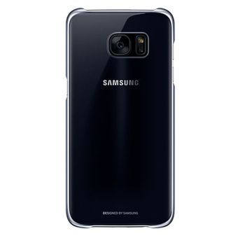 Samsung Funda Clear Cover Transparente y Negra para Samsung Galaxy S7 Edge