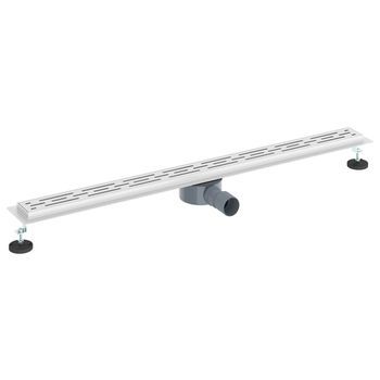 Desagüe De Ducha Diseño Lineal Con Sifón 360° Plateado 100 Cm Vidaxl