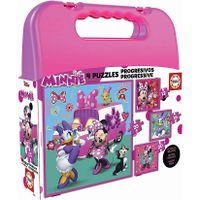 educa borras puzzle progresivo minnie the happy helpers maleta infantil