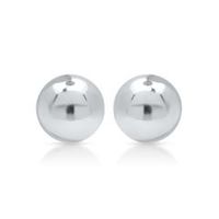 pendientes de acero inoxidable en forma de bola pulida