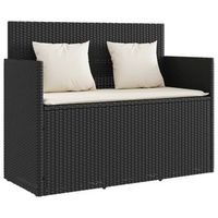 banco de jardin  banco de exterior  silla de jardin con cojines ratan sintetico negro