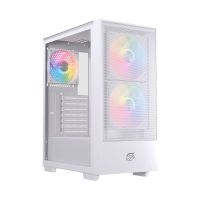 caja pc einarex pulse p100 rgb white vidrio templado soporte 6 ventiladores atx