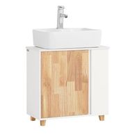mueble para debajo del lavabo con 2 estantes y 1 puerta 60 x 30 x 60 cm sobuy