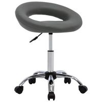 silla de comedor giratoria de cuero sintetica gris vidaxl