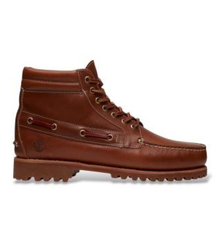 Timberland para hombre. TB0A2N4CAMX1 Botines de piel Authentic marrón (43 W), Plano, Cordones, Casual