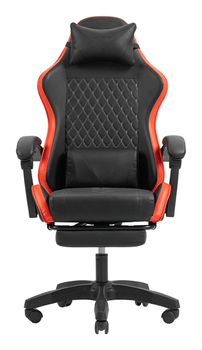 SILLA GAMER MARS GAMING MGCXBBL NEGRA Y ROJA RECLINABLE REPOSABRAZOS AJUSTABLE REPOSAPIES COJINES