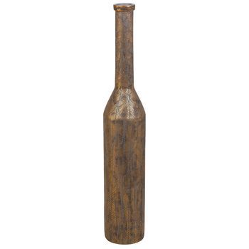 Jarrón De Poliresina Marrón 17,5x17,5x100