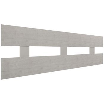 Dhome Cabecero Gris Tribal 160cm Horizontal Estilo Valla Madera Reciclada Dm Herrajes Incluidos (160cm Horizontal Valla, Gris Tribal)