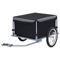remolque para bicicletas negro y gris 65 kg vidaxl