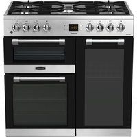 leisure ck90f530x 90 cm dual fuel range cooker - stainless steel  chrome stainless steel