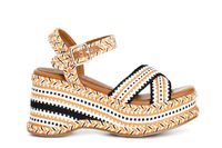 sandalias cuna tela multi orange