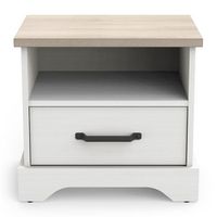 mesita de noche 1 cajon y 1 nicho blanco l 473 cm - cottage