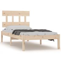 estructura de cama individual madera maciza 90x200 cm vidaxl