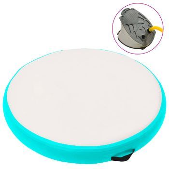 Esterilla Inflable De Gimnasia Y Bomba Pvc Verde 100x100x15 Cm Vidaxl