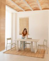 mesa de comedor de microcemento 180x80cm