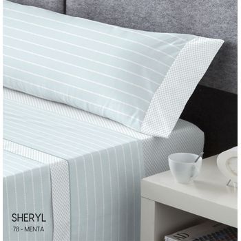 Juego De 3 Piezas Franela - M/sheryl Menta Cama De 105 ( 1 Almohada)
