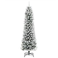 arbol de navidad  decoraciones de navidad artificial estrecho con nieve pvc y pe 180 cm