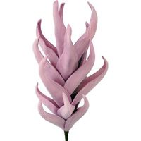 set 6 ramas hojas artificiales violeta
