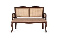 banco de sofa de 2 plazas de madera de acacia