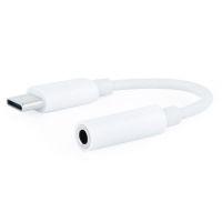 nanocable cable adaptador audio usb-c macho a jack 35mm hembra 11cm blanco