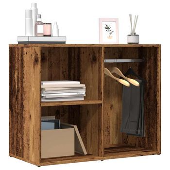 Mueble De Vestidor Madera De Ingeniería Madera Vieja 80x40x65cm Cfw33557