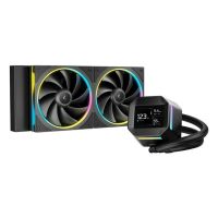 refrigeracion liquida deepcool lm240 240 mm 2 ventiladores led rgb negra