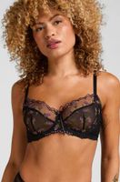 hunkemoller sujetador con aros sin relleno iris negro