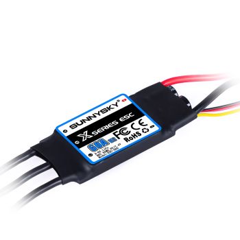 SUNNYSKY X Series 60A V2 2-6S ESC sin escobillas con BEC de 5.6V/7.4V 8A y conector XT60 de 3.5mm para avión RC
