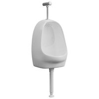 urinario de pared con valvula de descarga ceramica blanco vidaxl