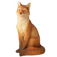figura de zorro sentado de poliresina naranja 315x24x545 cm