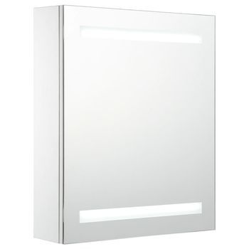 Mueble De Baño Con Espejo Led 50x13,5x60 Cm Vidaxl