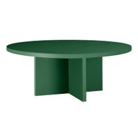 mesa de centro redonda tablero laminado de 3cm verde cedar 100cm