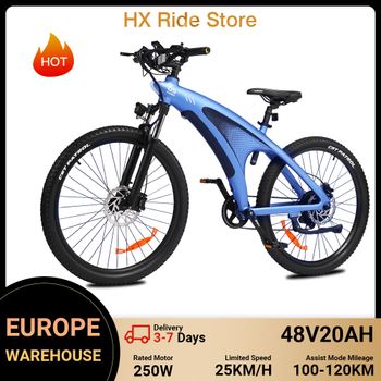 Bicicleta Eléctrica HX Q5 para Adultos, Sensor de Torque, Motor de 250W, 85Nm, Batería Extraíble de 48V 20Ah, 27.5x2.25 Pulgadas, Bicicleta Eléctrica de Montaña para Desplazamientos Urbanos