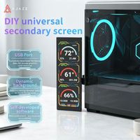 monitor secundario ajazz akp02 de 92 pulgadas aleacion de aluminio usb un solo cable sin necesidad de drivers monitor de temperatura del hardware de pc tema dinamico personalizado montaje