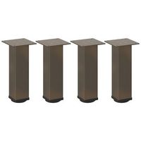 patas para mesa de centro 4 uds  patas de muebles acero acero natural 42-44 cm
