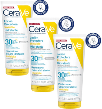 CeraVe Loción Protectora Invisible Hidratante SPF30 3x75 ml