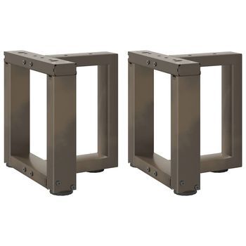 Patas Para Mesa De Centro En Forma De T (2 Unidades), Color Negro, 30 X 25 X (30-31) Cm, Acero Vidaxl