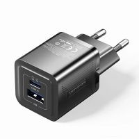 gan tech cargador vention feq 30w 2-puertos usb pd usb-ausb-c pd30 qc30 pps fcp afc apple24a cargador de pared de
