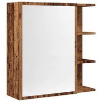 armario espejo de bano  mueble de bano madera envejecida 625x205x64 cm