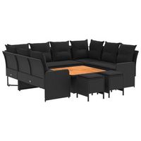 juegos de muebles 8 uds negro ratan sintetico vidaxl