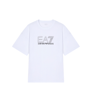 EA7 para hombre. 7M001309_AF10375 Camiseta Visibility blanco (M), Casual, Algodón, Manga corta