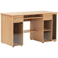 alphason san jose aw12007 desk - beech transparent