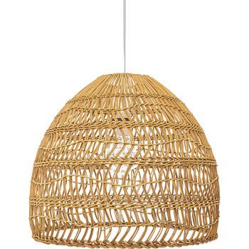 Lámpara De Techo De Ratán - Lampara Colgante Diseño Boho Bali - 60cm - Hoa Madera Natural