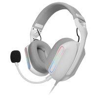 mars gaming mh-pro auriculares rgb flow sonido envolvente almohadillas air 3d microfono blanco